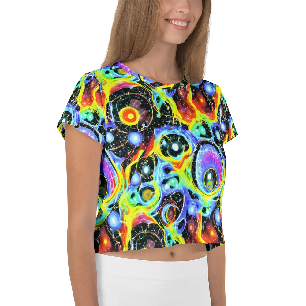 Chromatic Galaxies on Crop Tee — Right