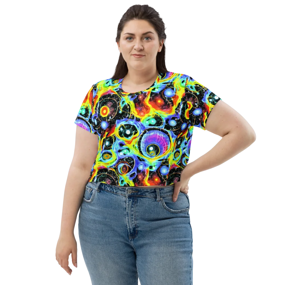 Chromatic Galaxies on Crop Tee — Front