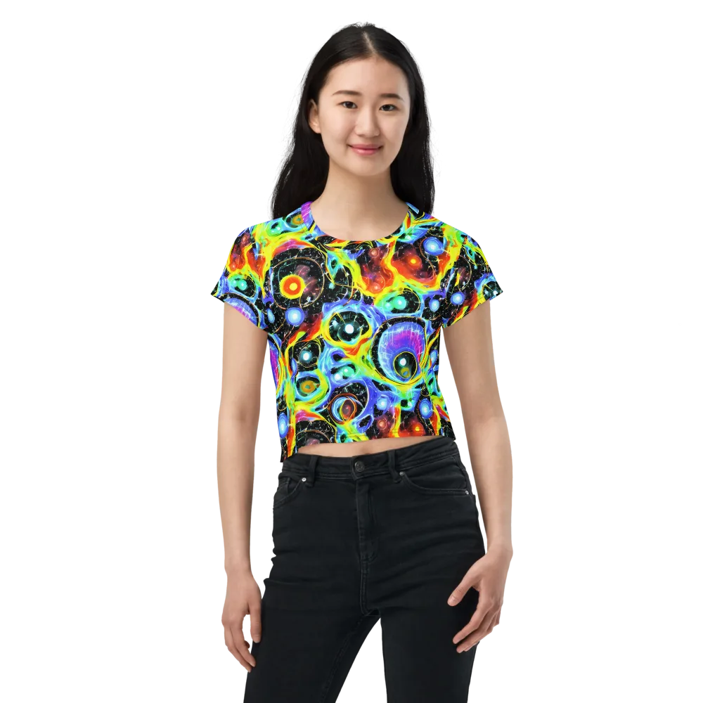 Chromatic Galaxies on Crop Tee — Front