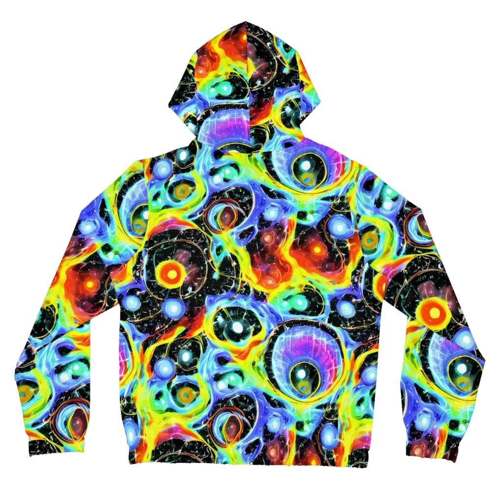 Chromatic Galaxies on Women's Full-Zip Hoodie — Back