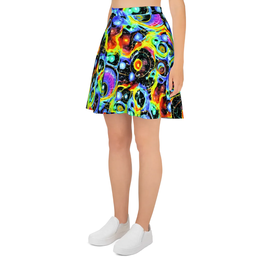 Chromatic Galaxies on Skater Skirt — Left