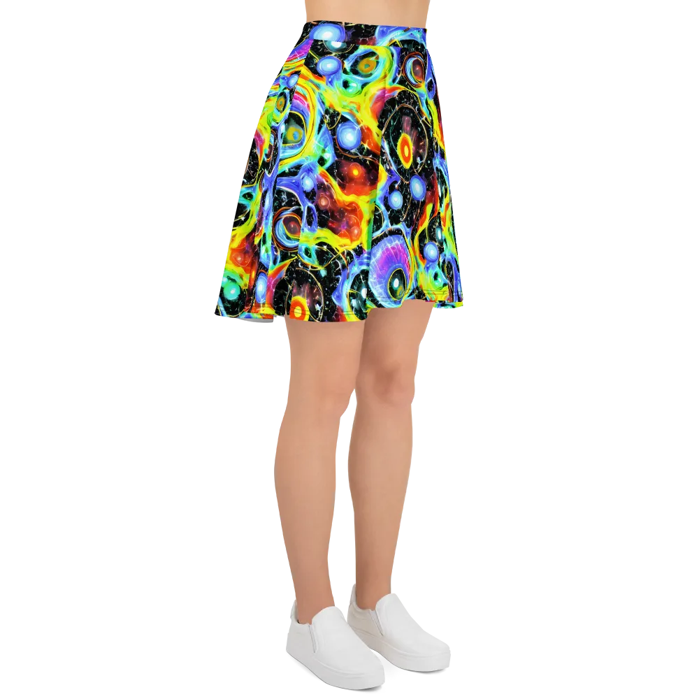 Chromatic Galaxies on Skater Skirt — Right