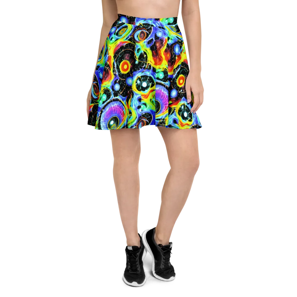 Chromatic Galaxies on Skater Skirt — Front