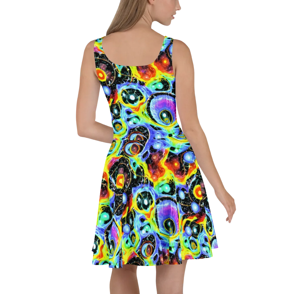 Chromatic Galaxies on Skater Dress — Back
