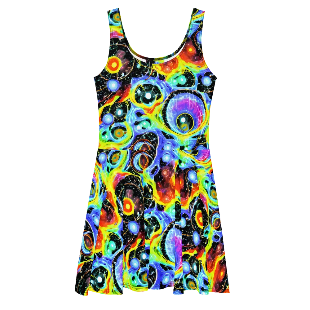 Chromatic Galaxies on Skater Dress — Front