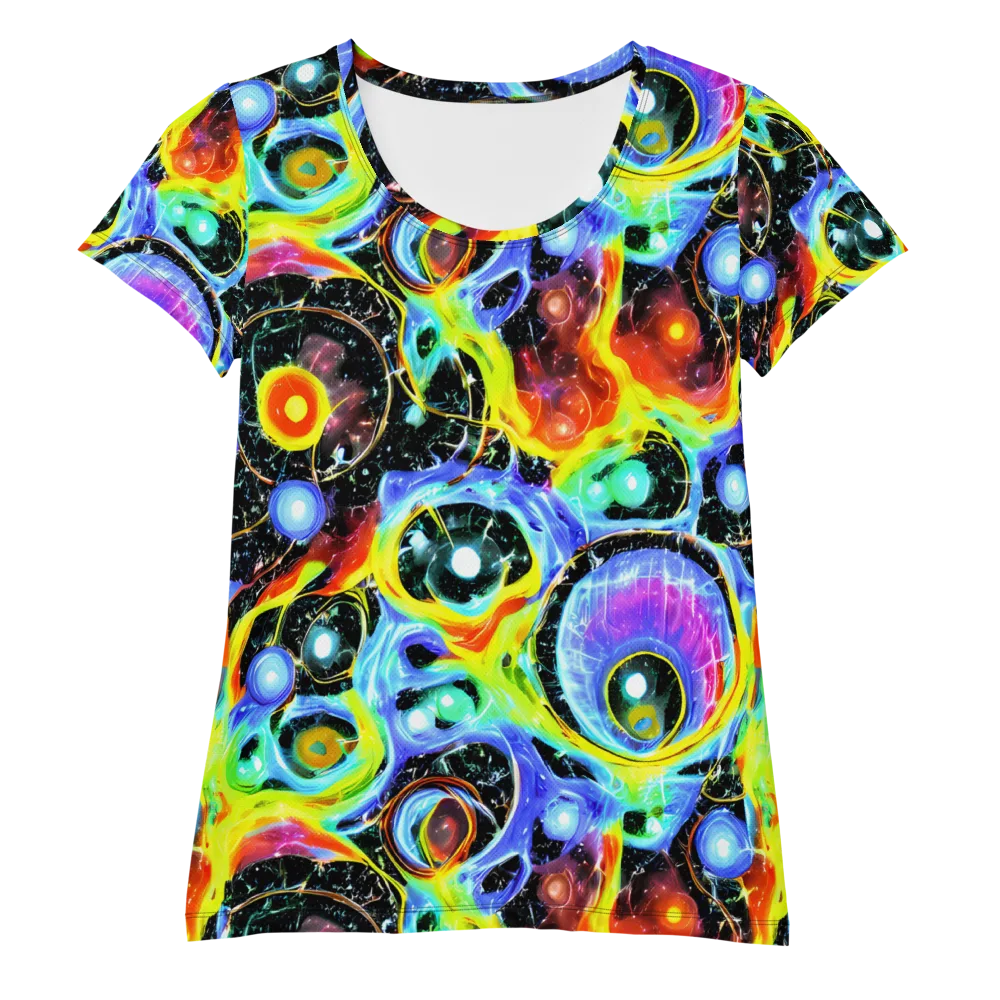 Chromatic Galaxies on Women's Athletic T-Shirt — Front