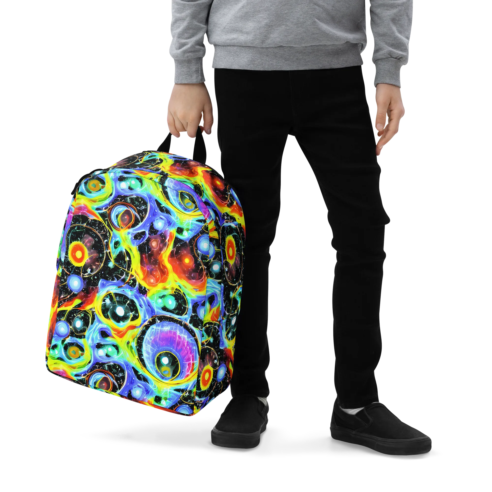 Chromatic Galaxies on Minimalist Backpack — Zoomed-in