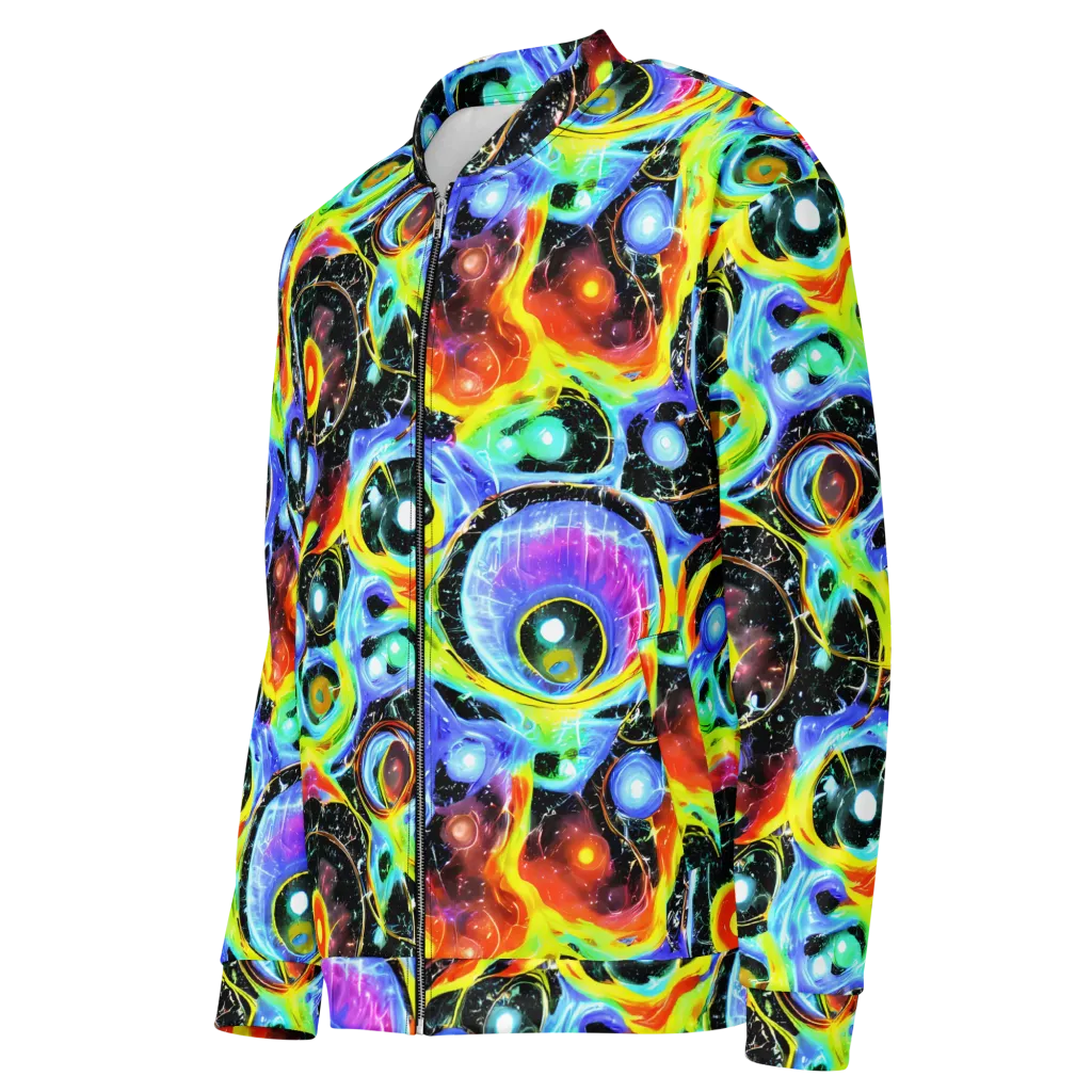 Chromatic Galaxies on Bomber Jacket — Left Front