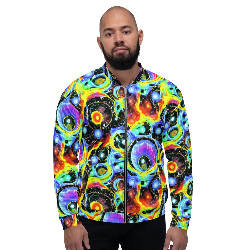 Chromatic Galaxies on Bomber Jacket — Front