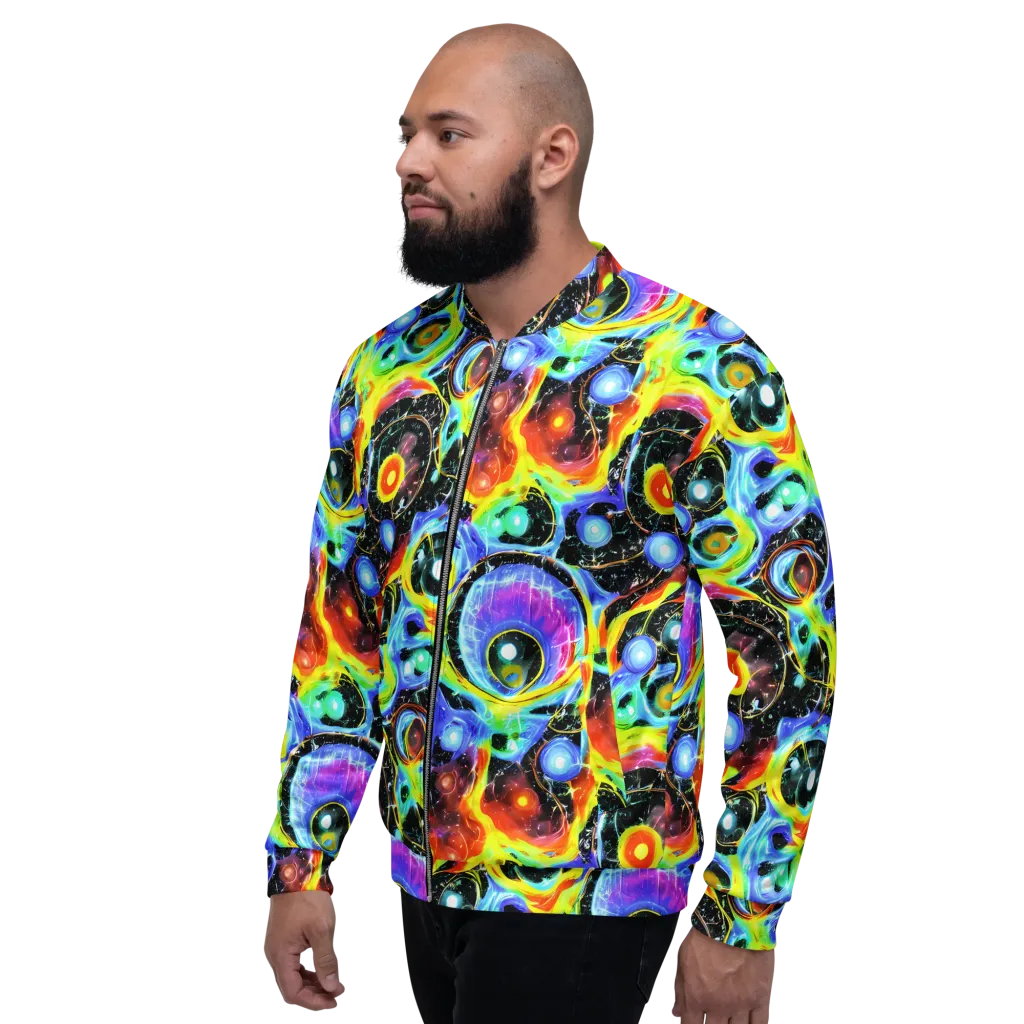 Chromatic Galaxies on Bomber Jacket — Left