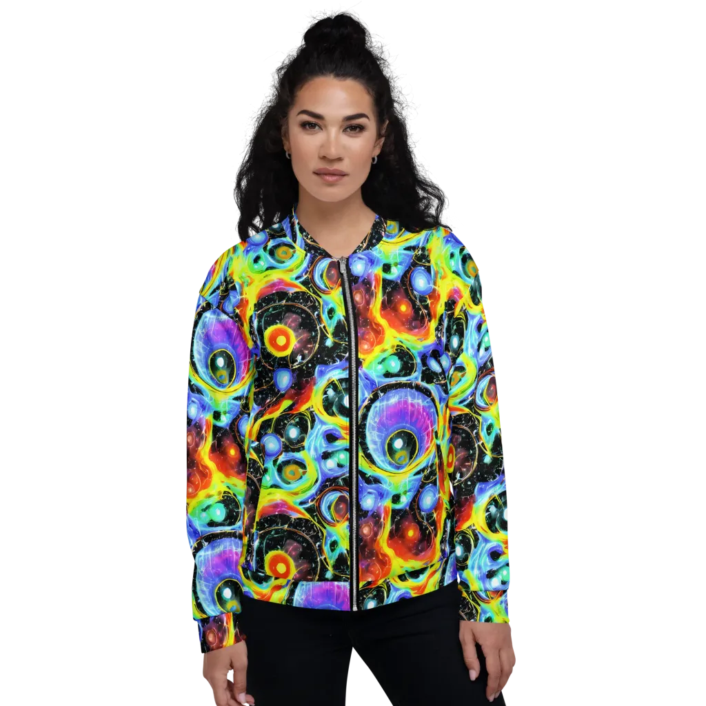 Chromatic Galaxies on Bomber Jacket — Front