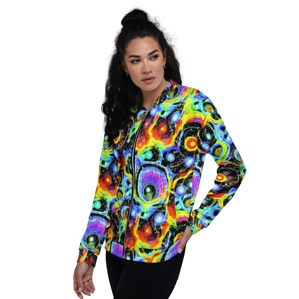 Chromatic Galaxies on Bomber Jacket — Left