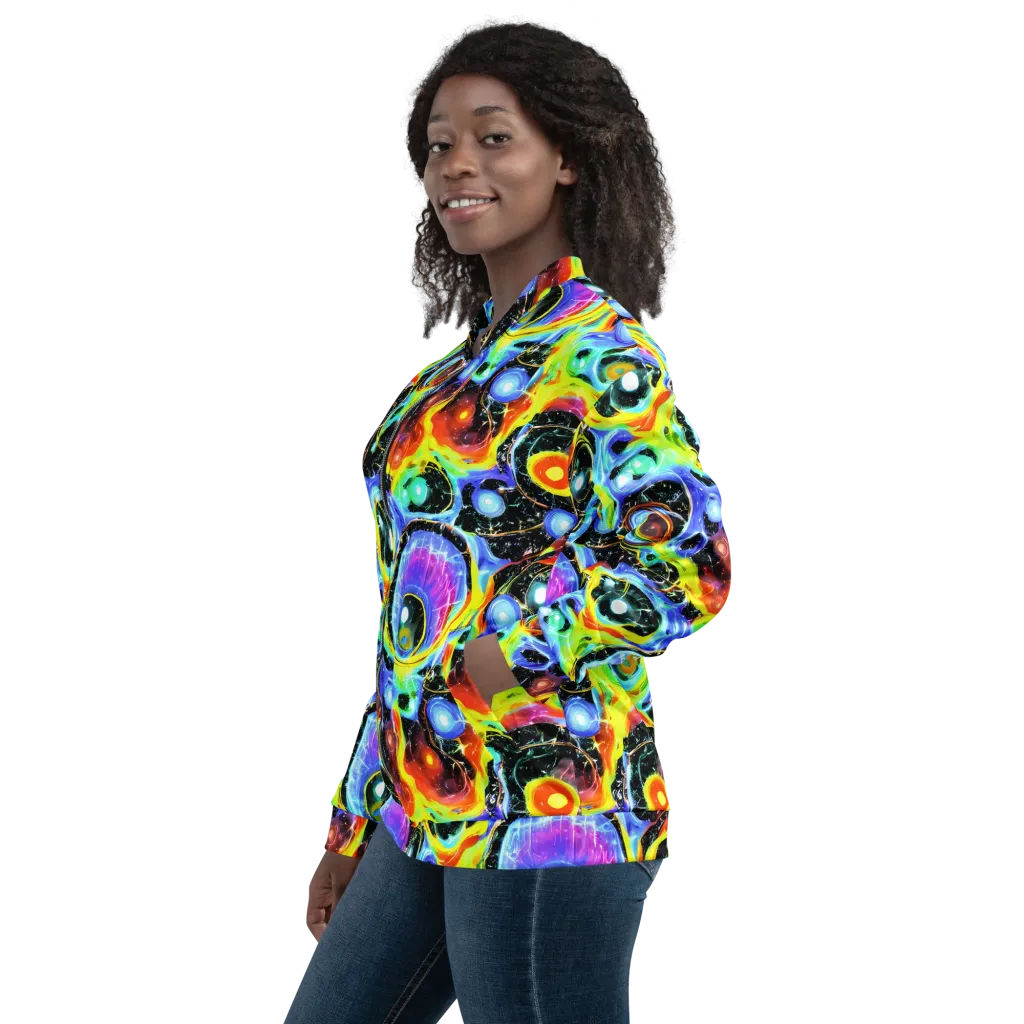 Chromatic Galaxies on Bomber Jacket — Left