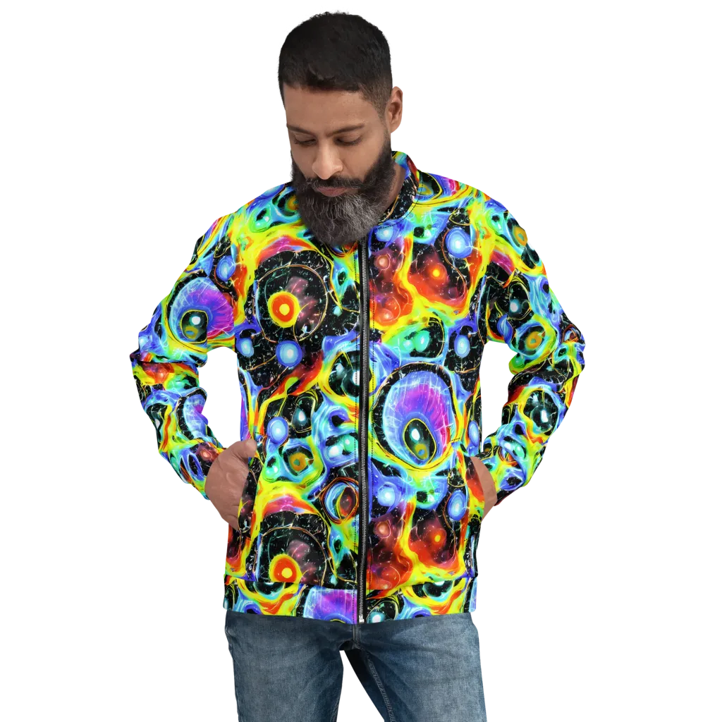 Chromatic Galaxies on Bomber Jacket — Front
