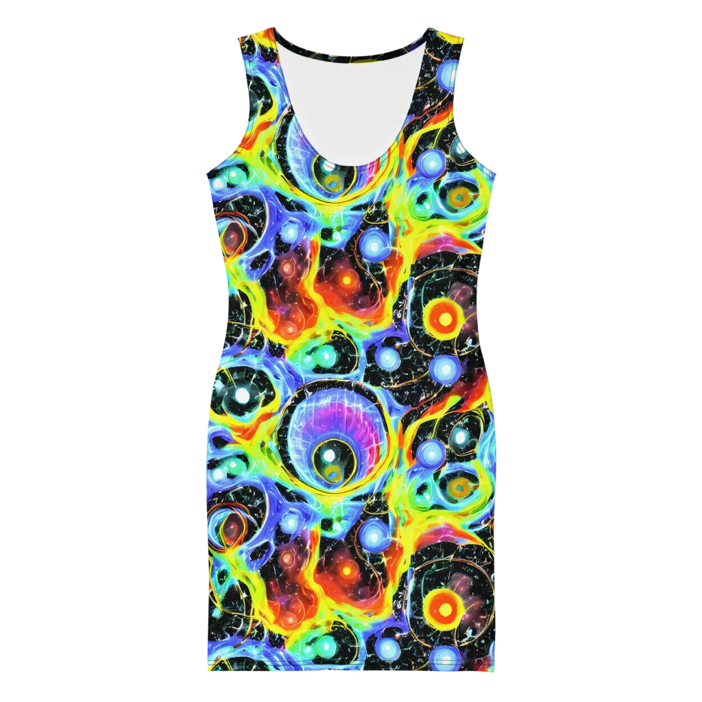 Chromatic Galaxies on Bodycon Dress — Front