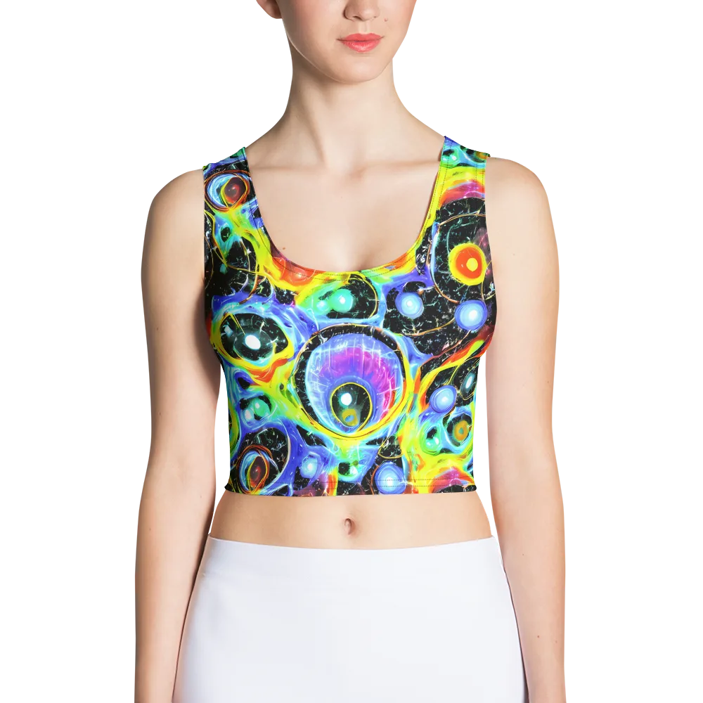 Chromatic Galaxies on Crop Top — Front