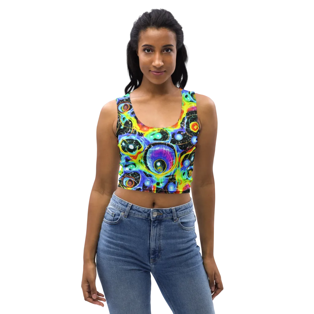 Chromatic Galaxies on Crop Top — Front