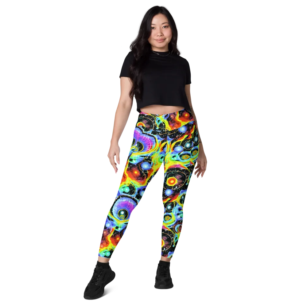 Chromatic Galaxies on Leggings with Pockets — Front