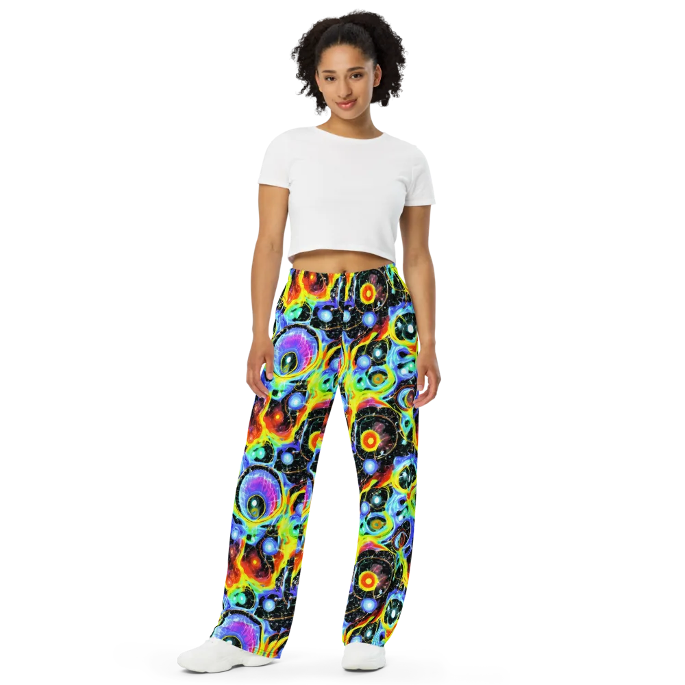 Chromatic Galaxies on Wide-Leg Pants — Front