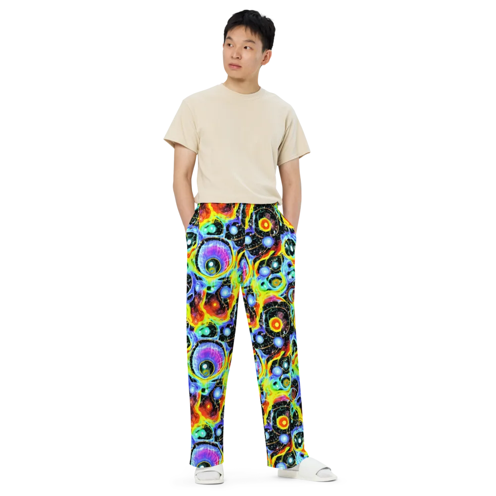 Chromatic Galaxies on Wide-Leg Pants — Front