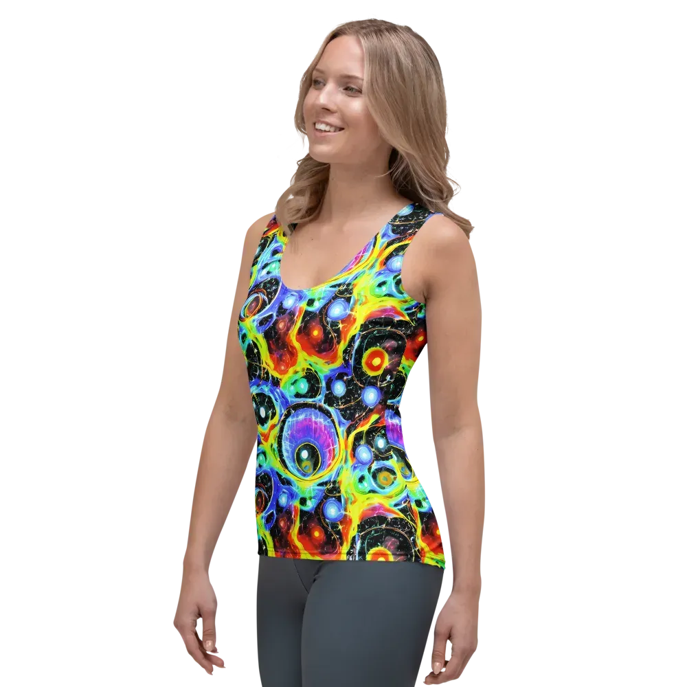 Chromatic Galaxies on Women's Tank Top — Left Front