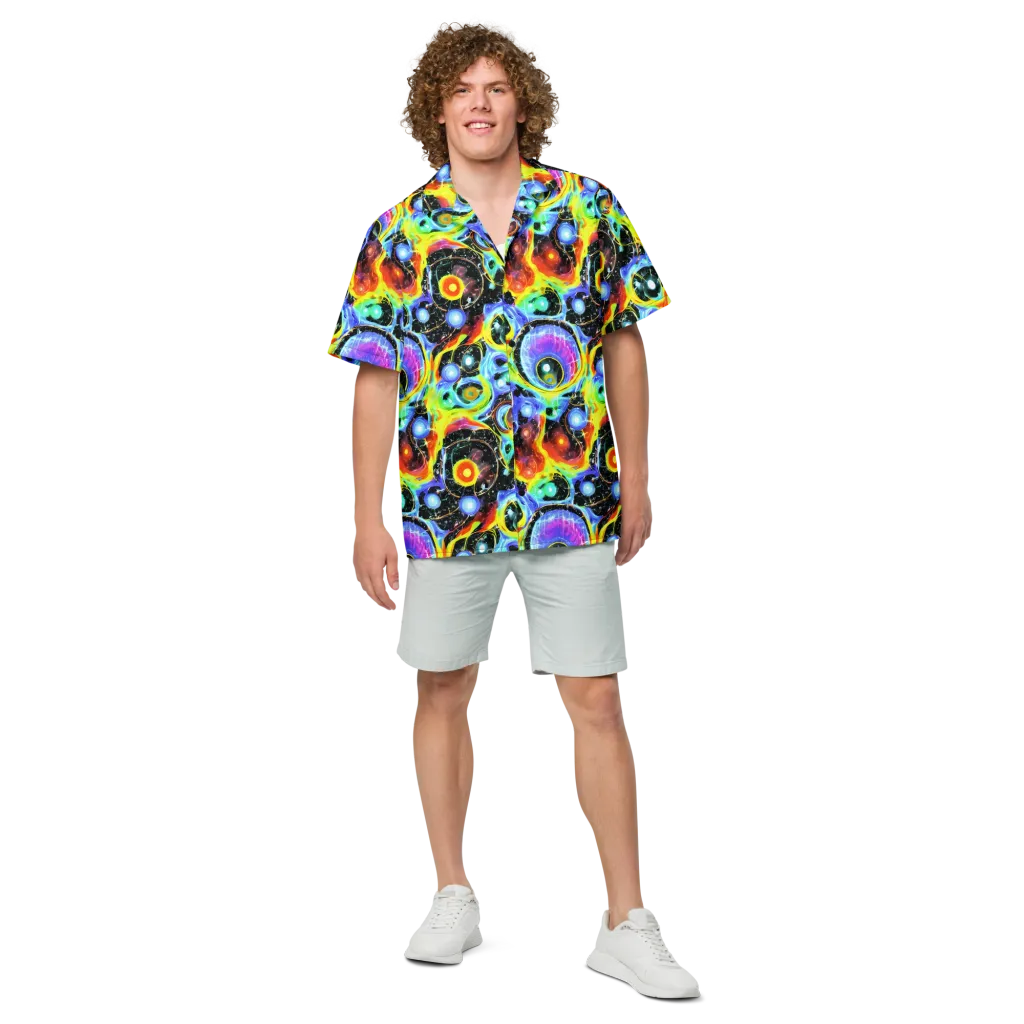 Chromatic Galaxies on Button Shirt — Front