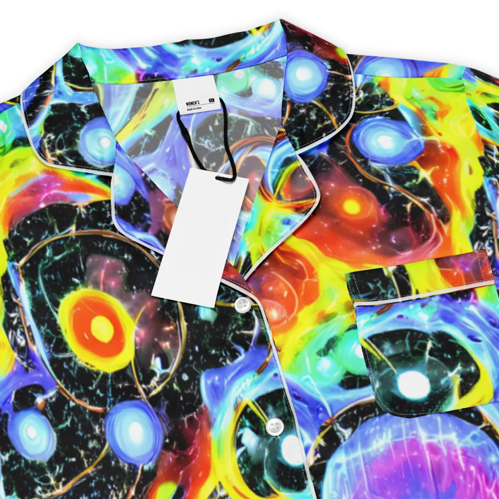 Chromatic Galaxies on Women's Short Sleeve Pajama Top — Product details