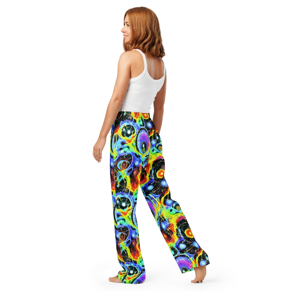 Chromatic Galaxies on Women's Pajama Pants — Back