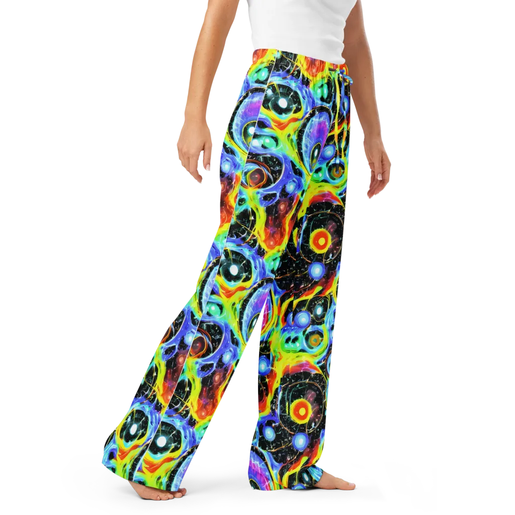 Chromatic Galaxies on Women's Pajama Pants — Right Front