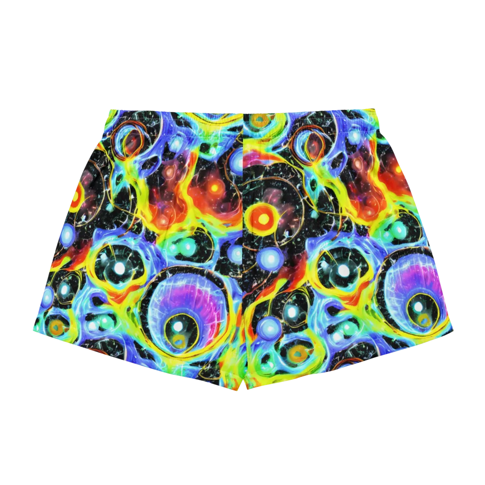 Chromatic Galaxies on Women's Pajama Shorts — Back
