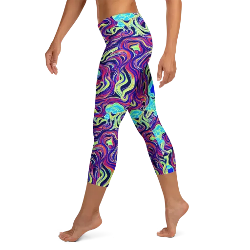 Plasma Waves on a Capri Leggings