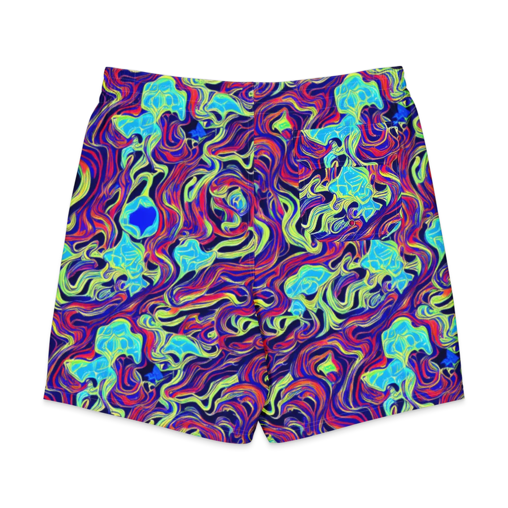 Plasma Waves on Men's Board Shorts — Back