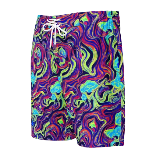 Plasma Waves on a Men's Board Shorts