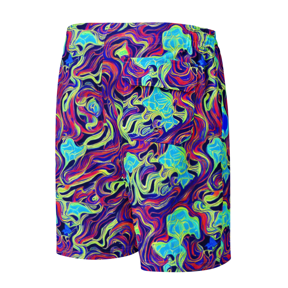 Plasma Waves on Men's Board Shorts — Back