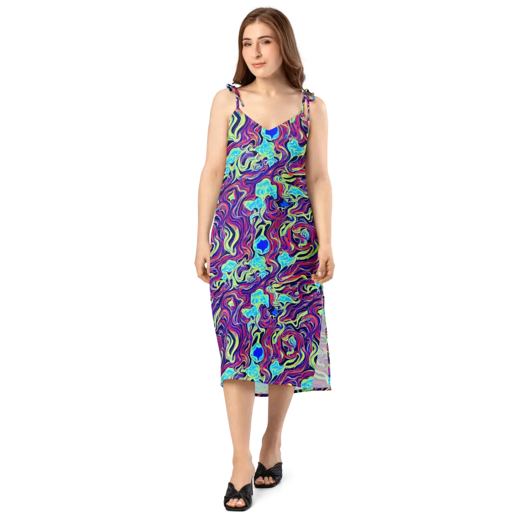 Plasma Waves on Slip Dress — Front