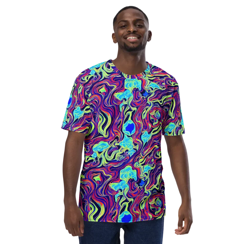 Plasma Waves on Men's Crew Neck T-Shirt — Front