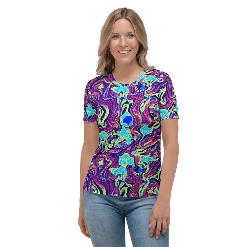Plasma Waves on Women's Crew Neck T-Shirt — Front