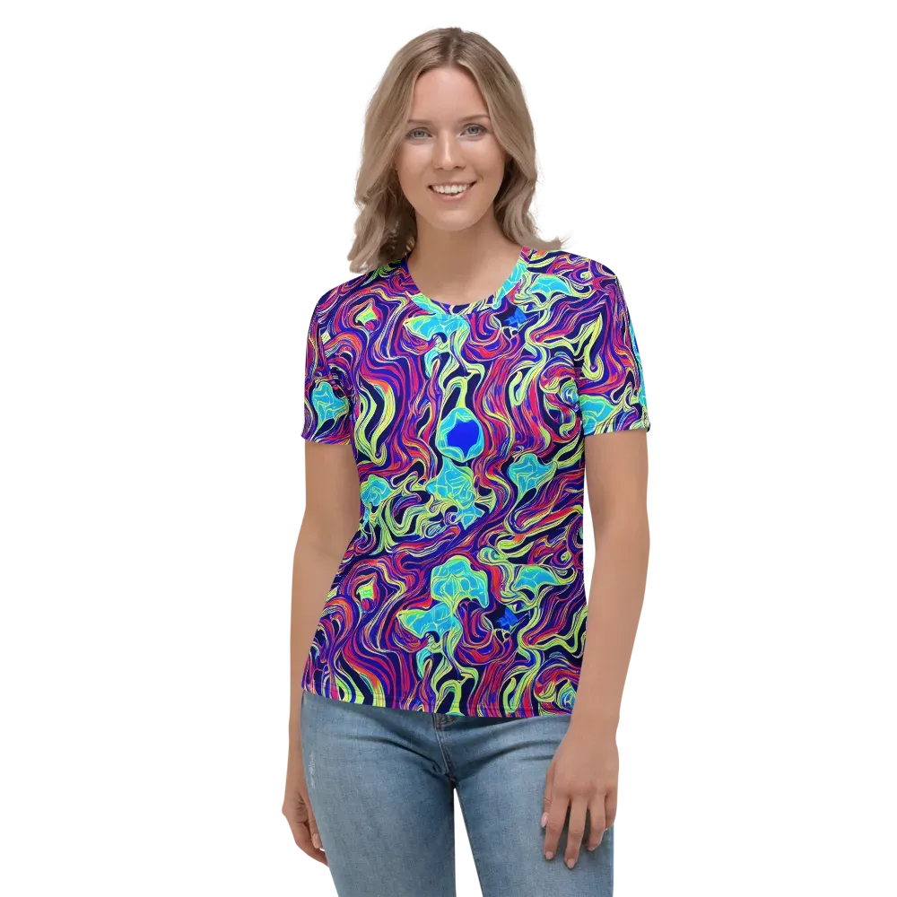 Plasma Waves on Women's Crew Neck T-Shirt — Front