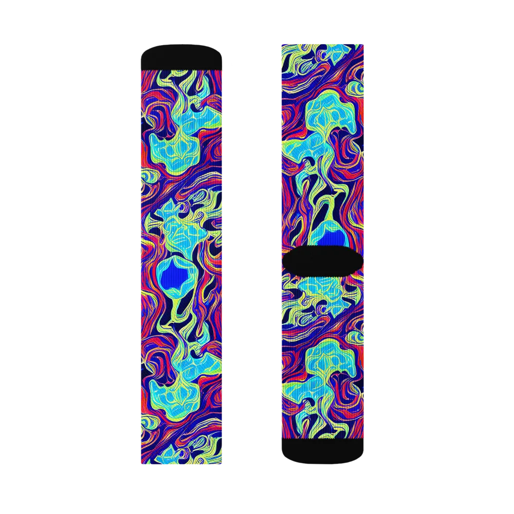 Plasma Waves on Socks — Left Sock