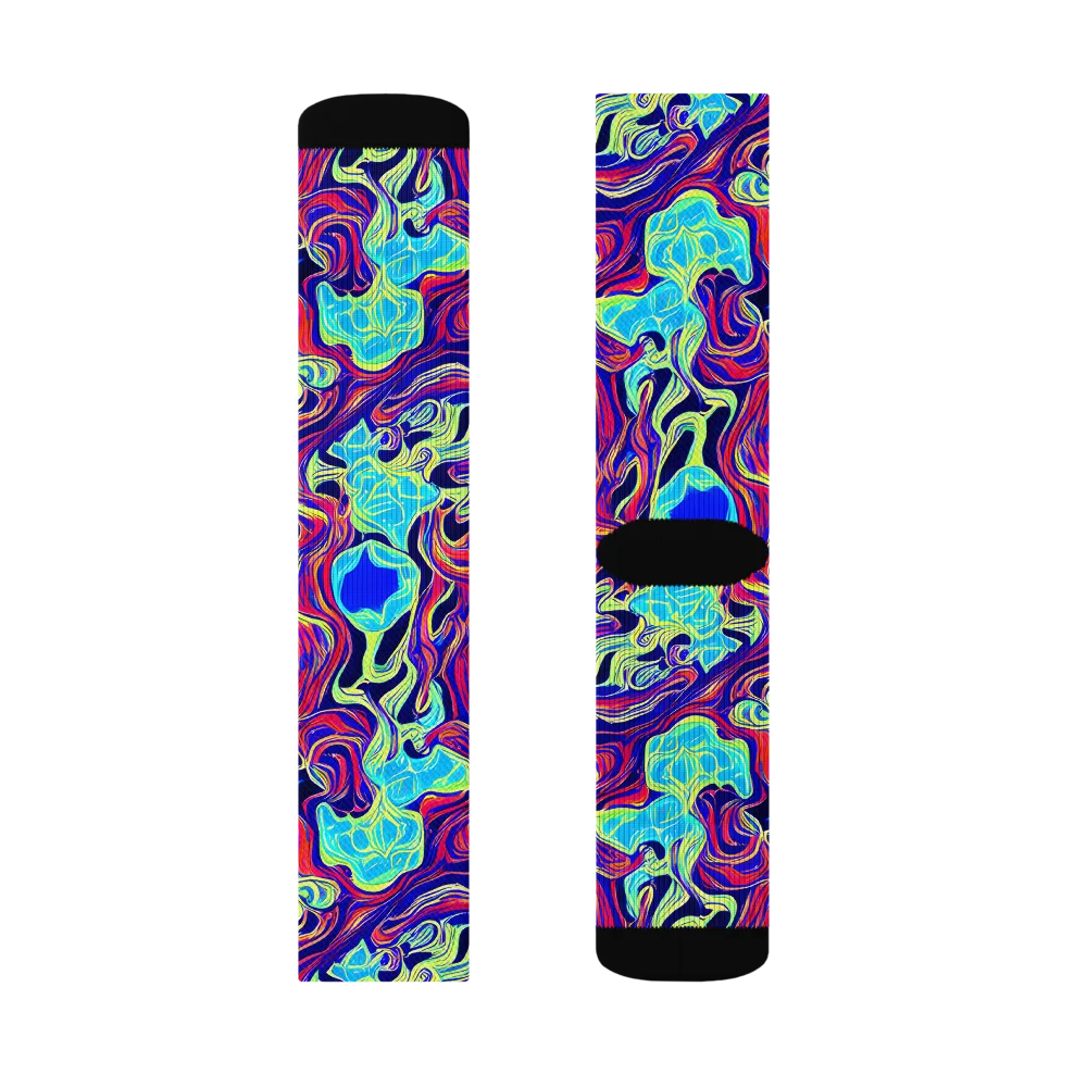Plasma Waves on Socks — Right Sock