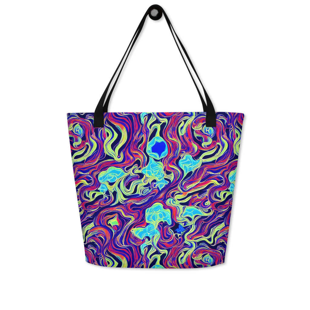 Plasma Waves on Large Tote Bag W/ Pocket — Front