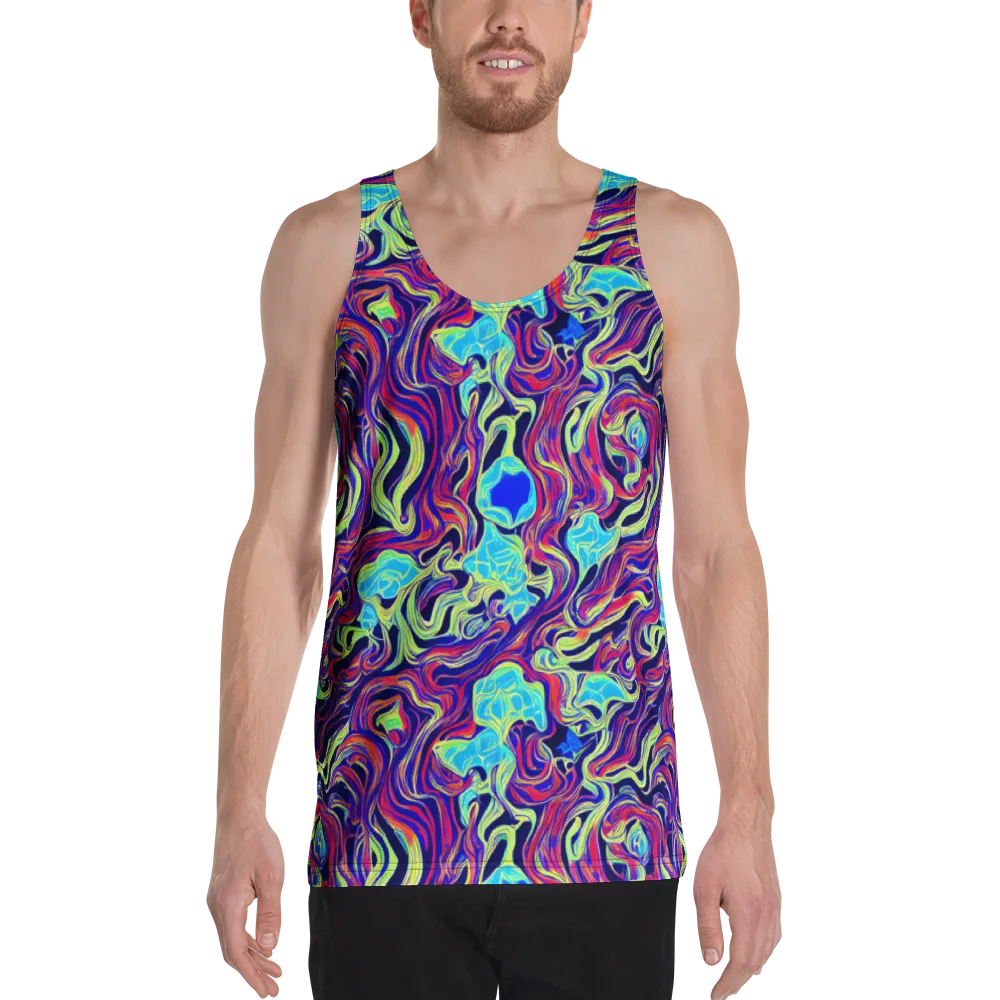 Plasma Waves on Men's Tank Top — Front
