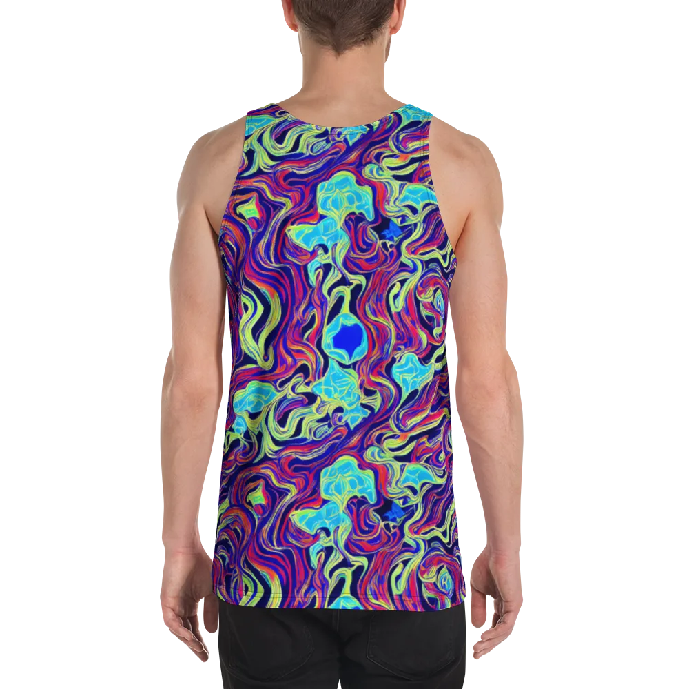 Plasma Waves on Men's Tank Top — Back