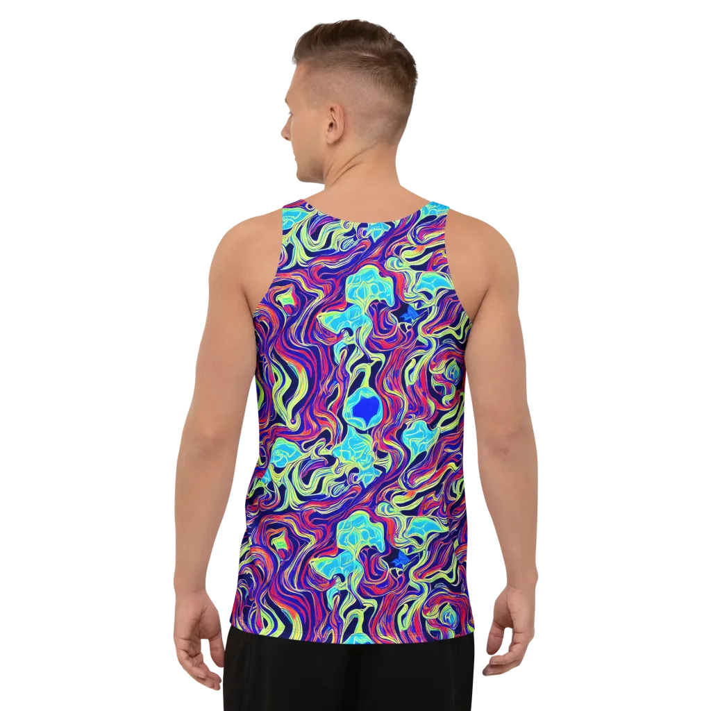 Plasma Waves on Men's Tank Top — Back
