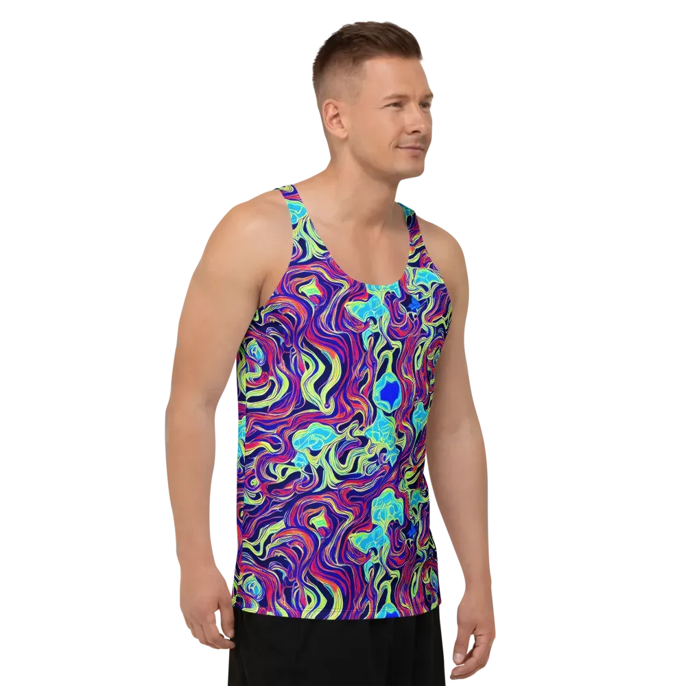 Plasma Waves on Men's Tank Top — Right Front