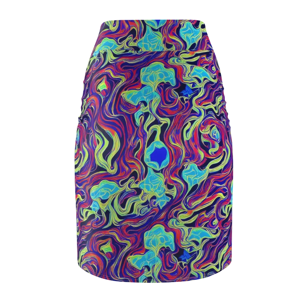 Plasma Waves on Pencil Skirt — Back