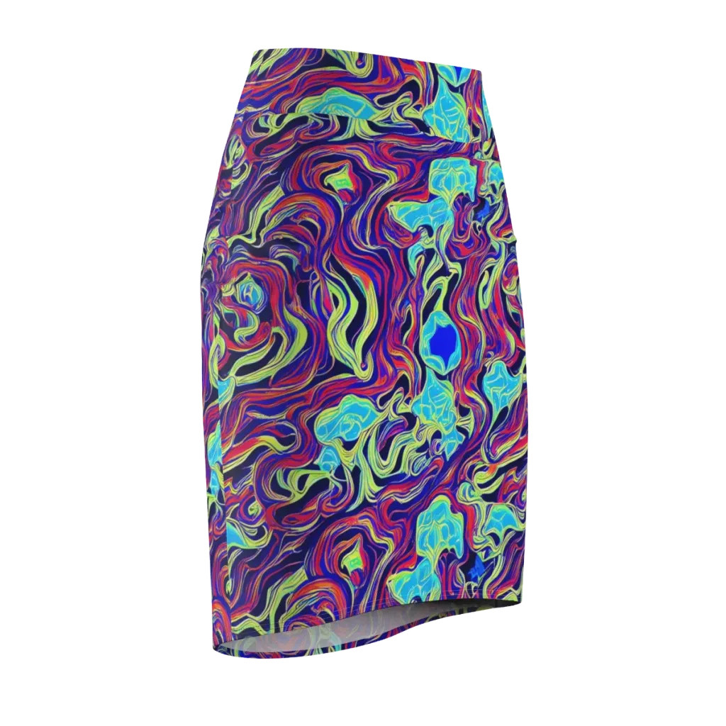 Plasma Waves on Pencil Skirt — Front Side