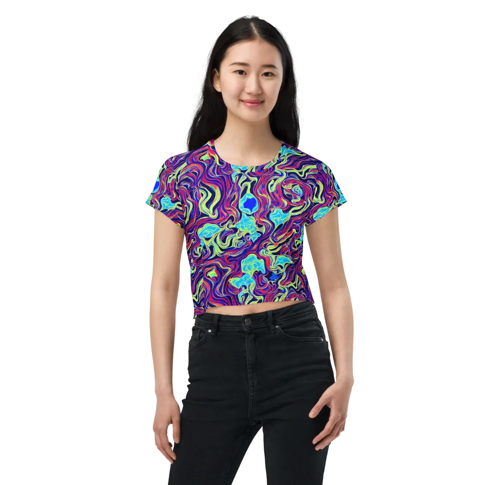 Plasma Waves on Crop Tee — Front