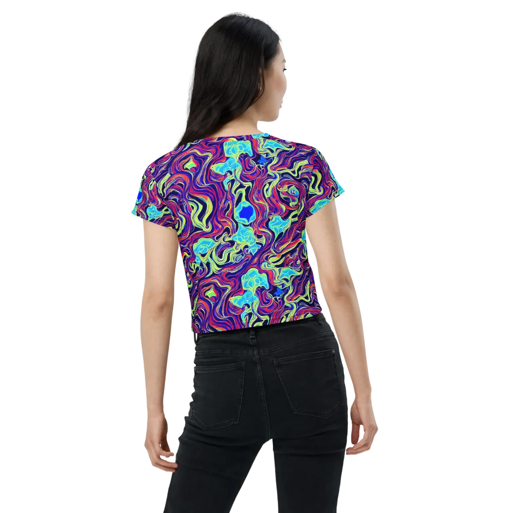 Plasma Waves on Crop Tee — Back