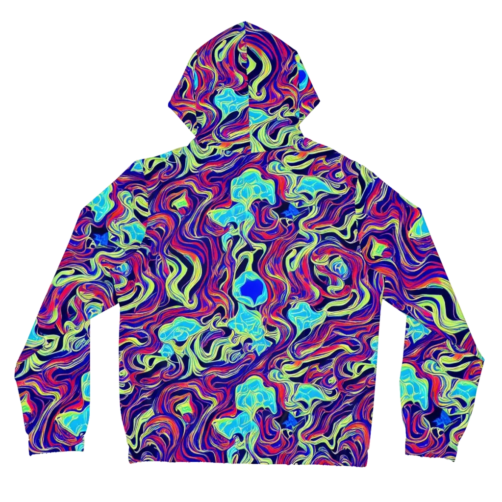 Plasma Waves on Women's Full-Zip Hoodie — Back